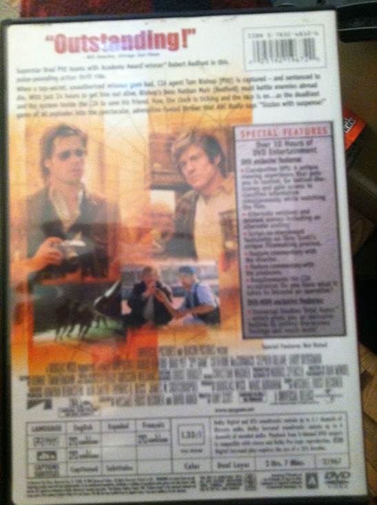 Spy Game (Full-Screen Collector’s Edition DVD/UPC: 025192196720) DVD movie collectible [Barcode 025192196720] - Main Image 2