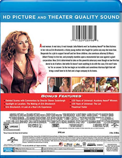 Erin Brockovich Blu-ray movie collectible [Barcode 9317731053696] - Main Image 2