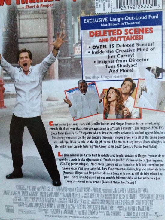 Bruce Almighty DVD movie collectible [Barcode 025192888885] - Main Image 2
