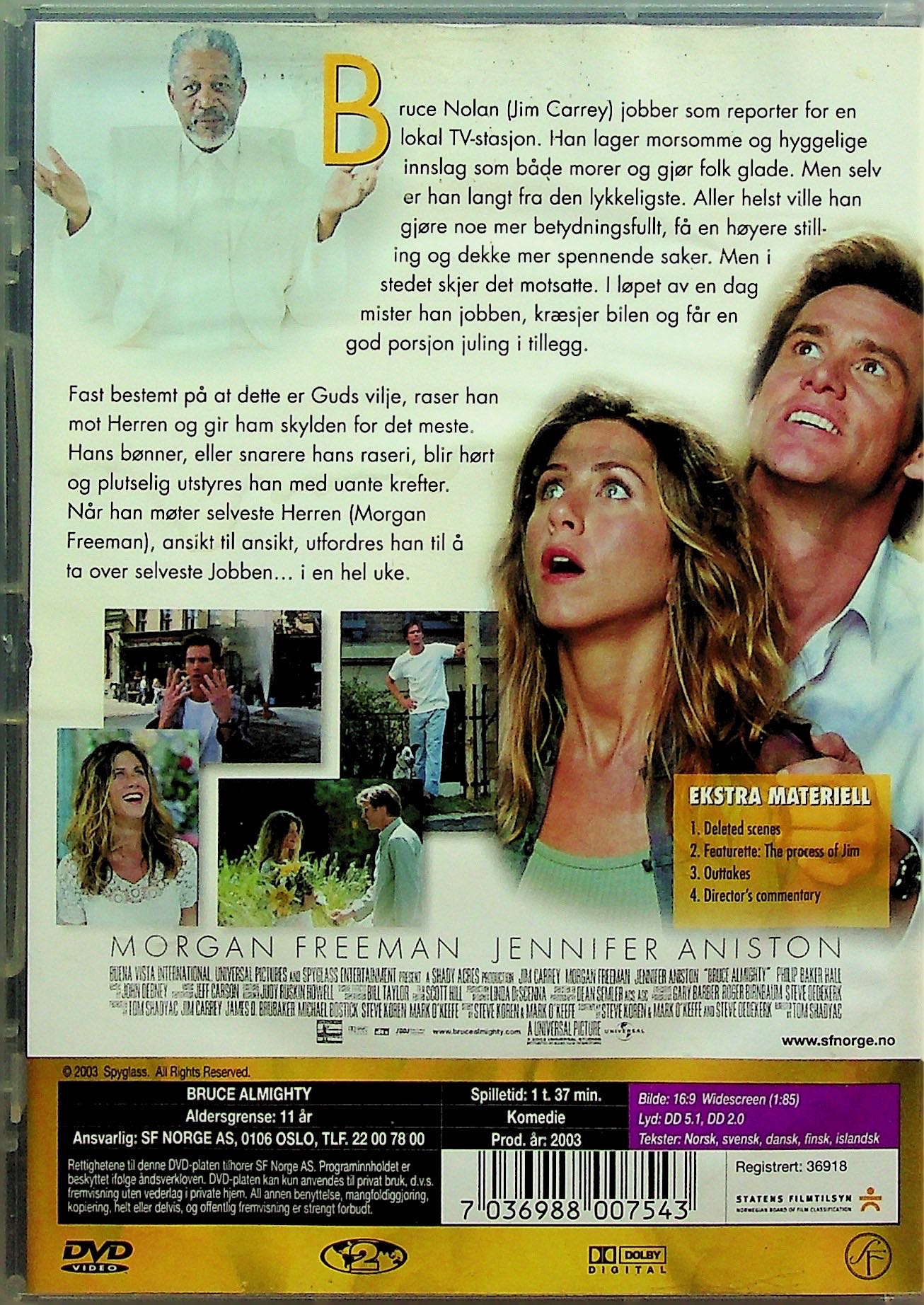 Bruce Almighty DVD movie collectible [Barcode 7036988007543] - Main Image 2