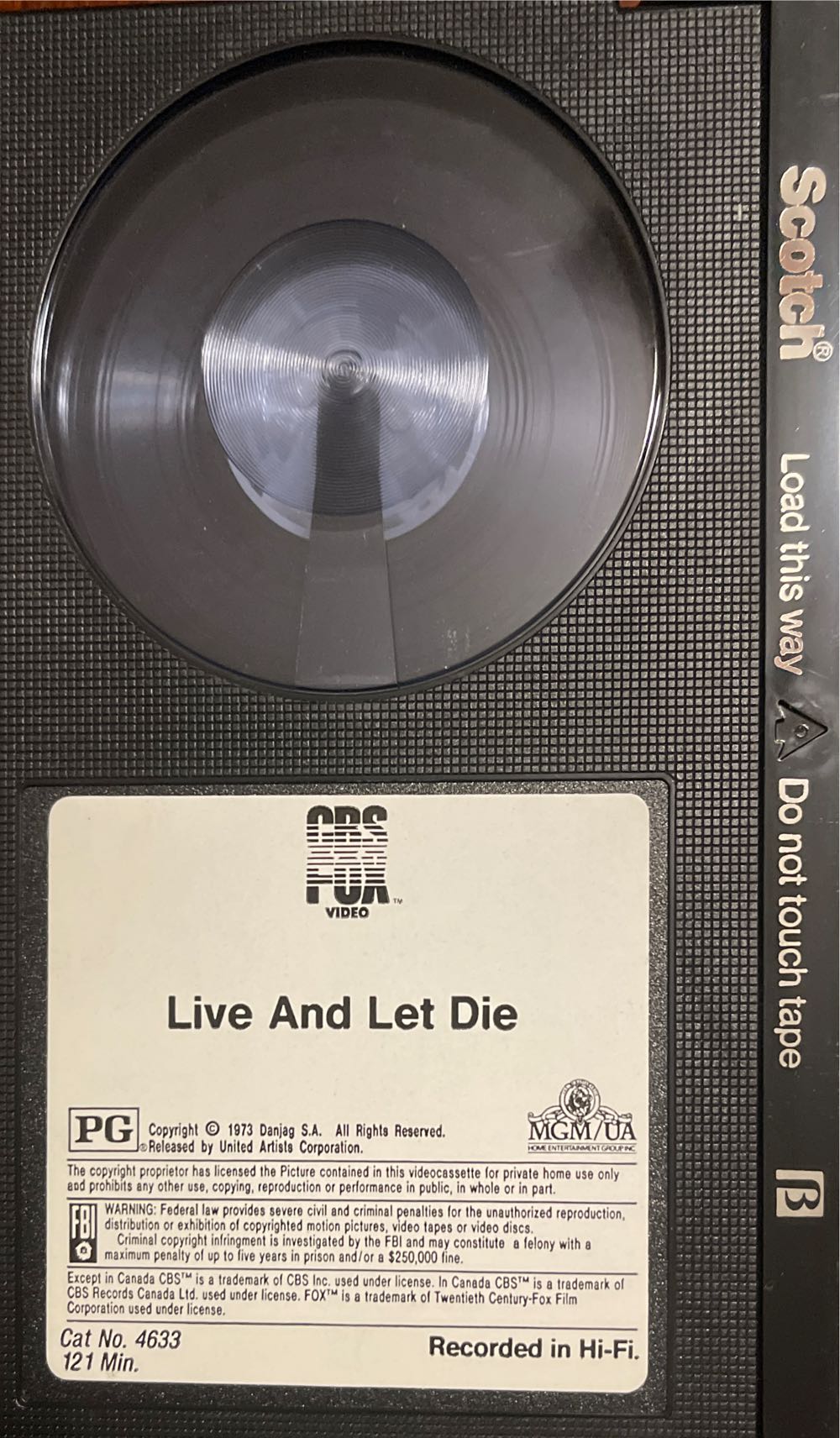 Live and Let Die Betamax movie collectible [Barcode 7036984510252] - Main Image 3
