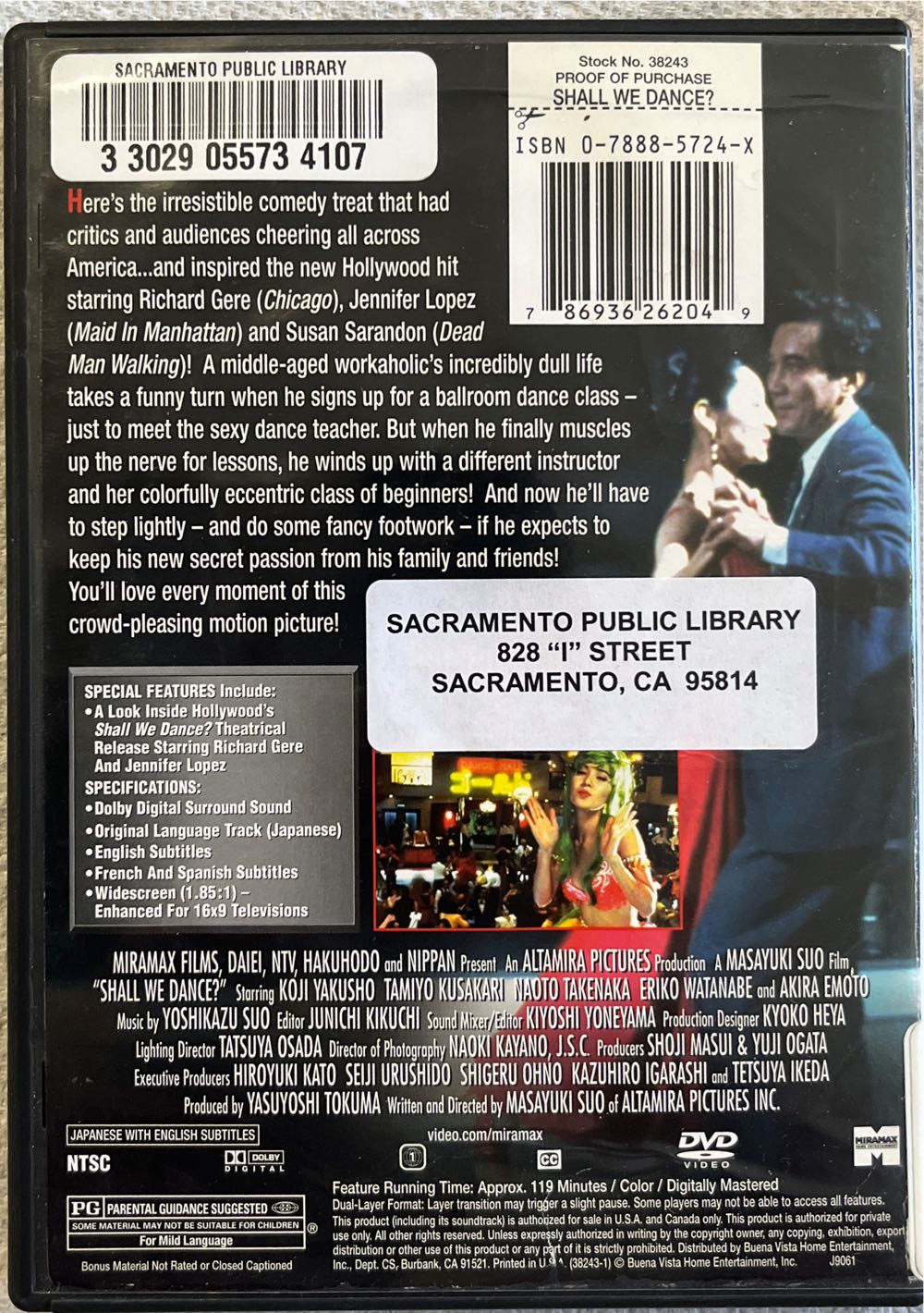 Shall We Dance? DVD movie collectible [Barcode 786936262049] - Main Image 2