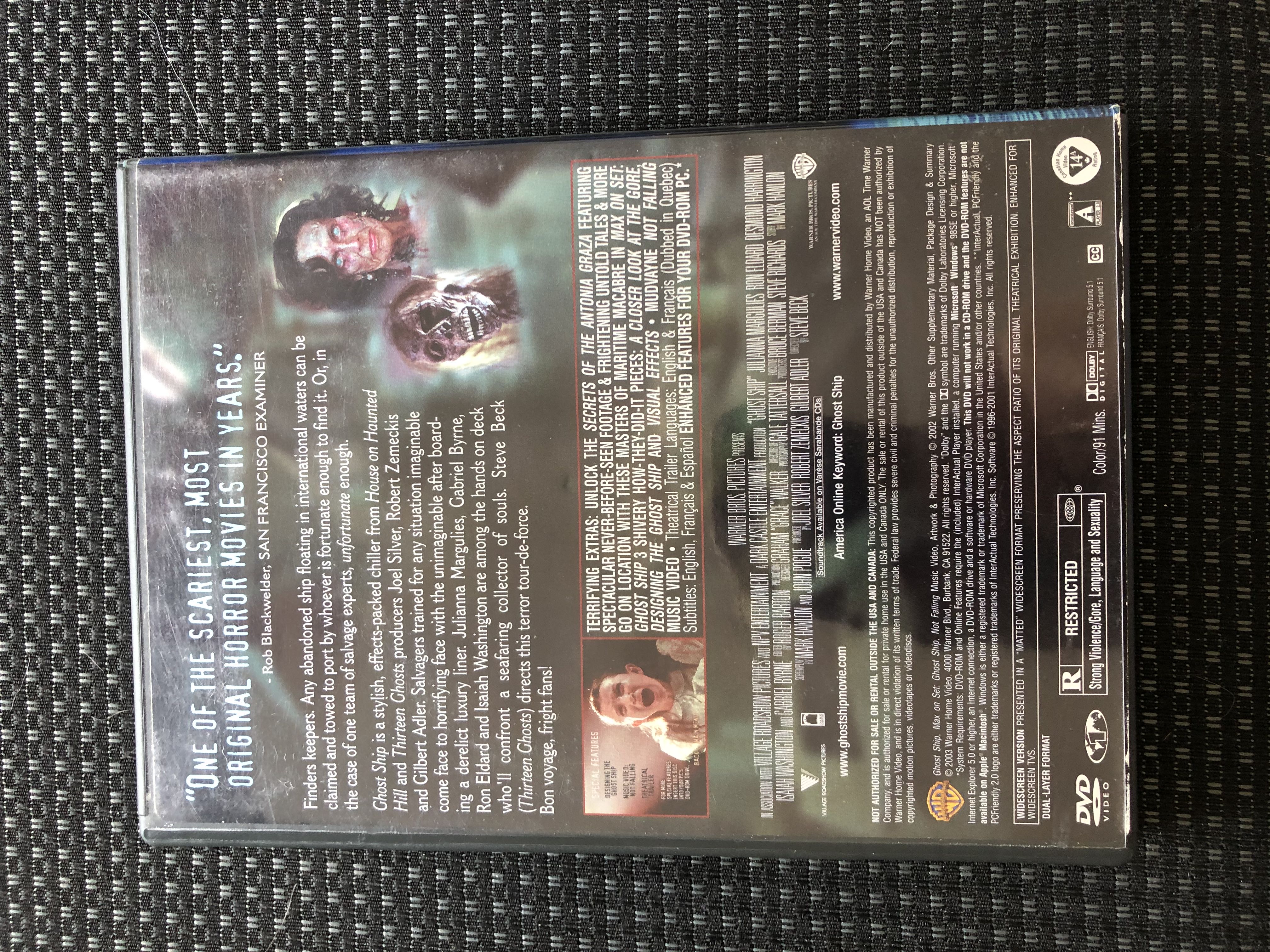 Ghost Ship DVD movie collectible [Barcode 085391119036] - Main Image 3