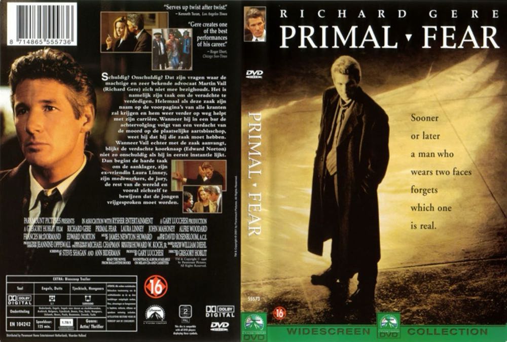 Primal Fear DVD movie collectible [Barcode 097363283263] - Main Image 2