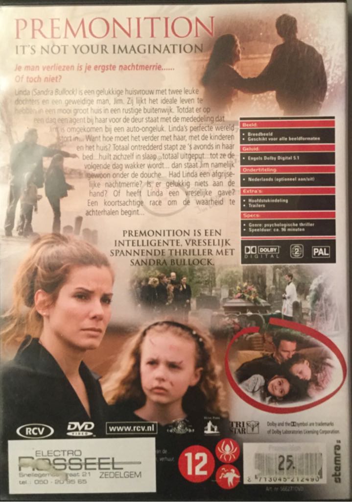 Premonition DVD movie collectible [Barcode 8713045212490] - Main Image 2