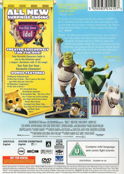 Shrek 2 DVD movie collectible [Barcode 5050583014197] - Main Image 2