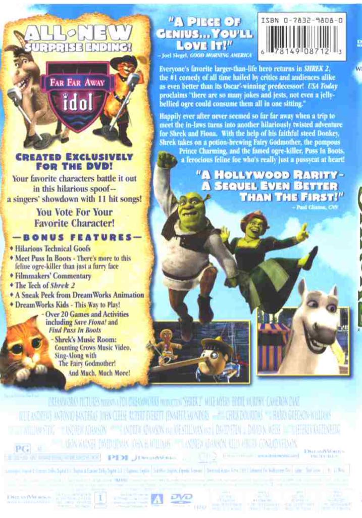 Shrek 2 DVD movie collectible [Barcode 9337874000081] - Main Image 2