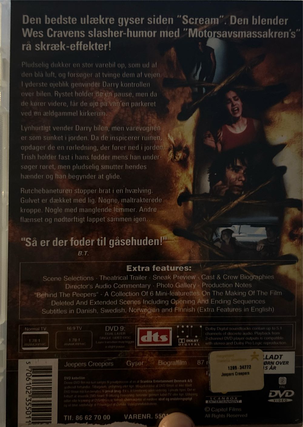 Jeepers Creepers DVD movie collectible [Barcode 5706112355018] - Main Image 2