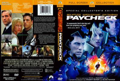 Paycheck DVD-R movie collectible [Barcode 097360512847] - Main Image 2