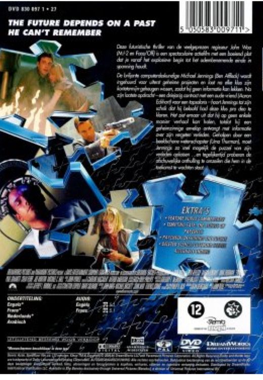 Paycheck DVD movie collectible [Barcode 5050583010595] - Main Image 2