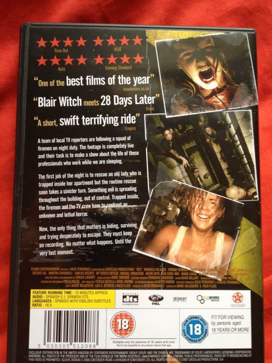 Rec DVD movie collectible [Barcode 5030305512088] - Main Image 2