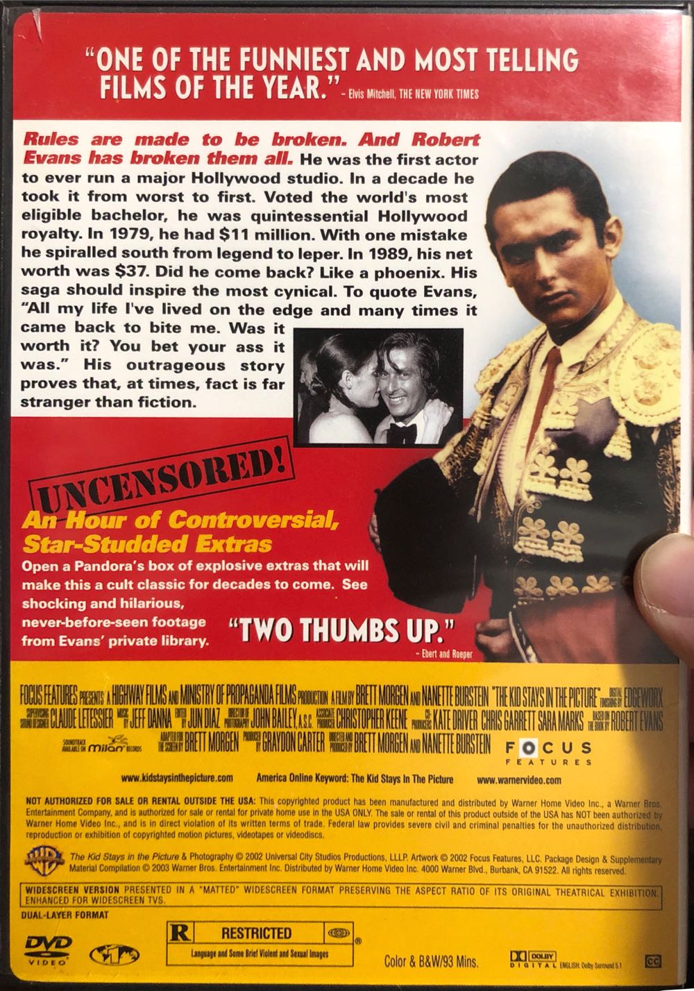 The Kid Stays In The Picture DVD movie collectible [Barcode 400093684734] - Main Image 2