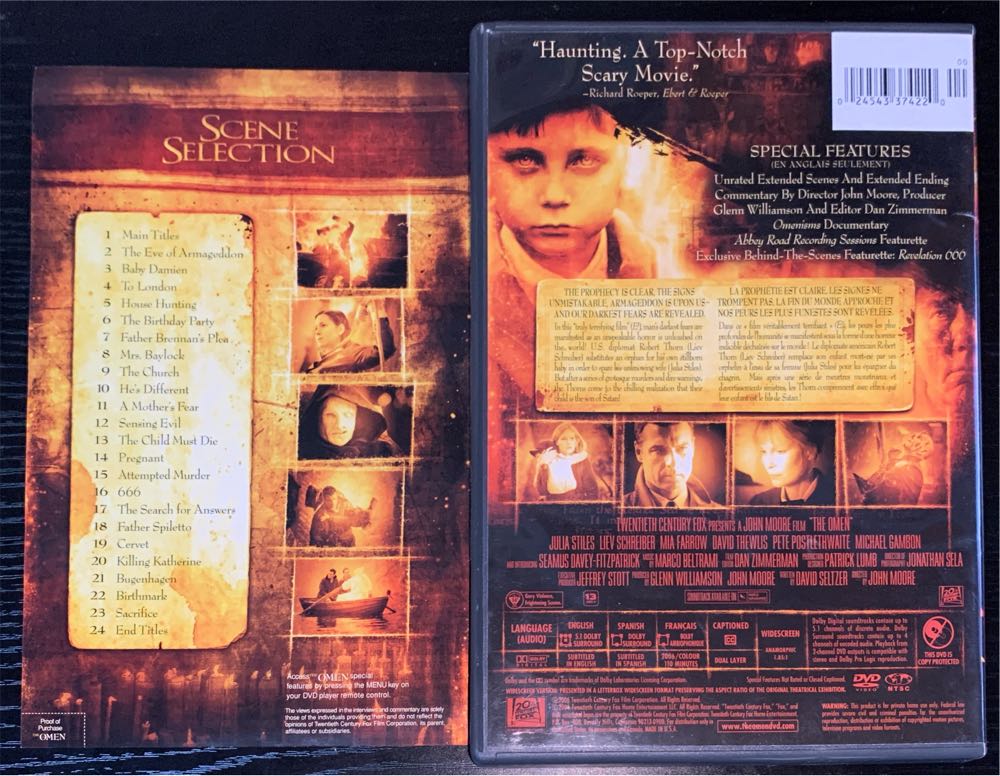 The Omen Digital Copy movie collectible [Barcode 024543374220] - Main Image 2