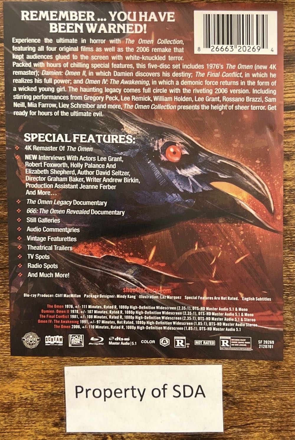 The Omen  Blu-ray movie collectible [Barcode 024543374343] - Main Image 4