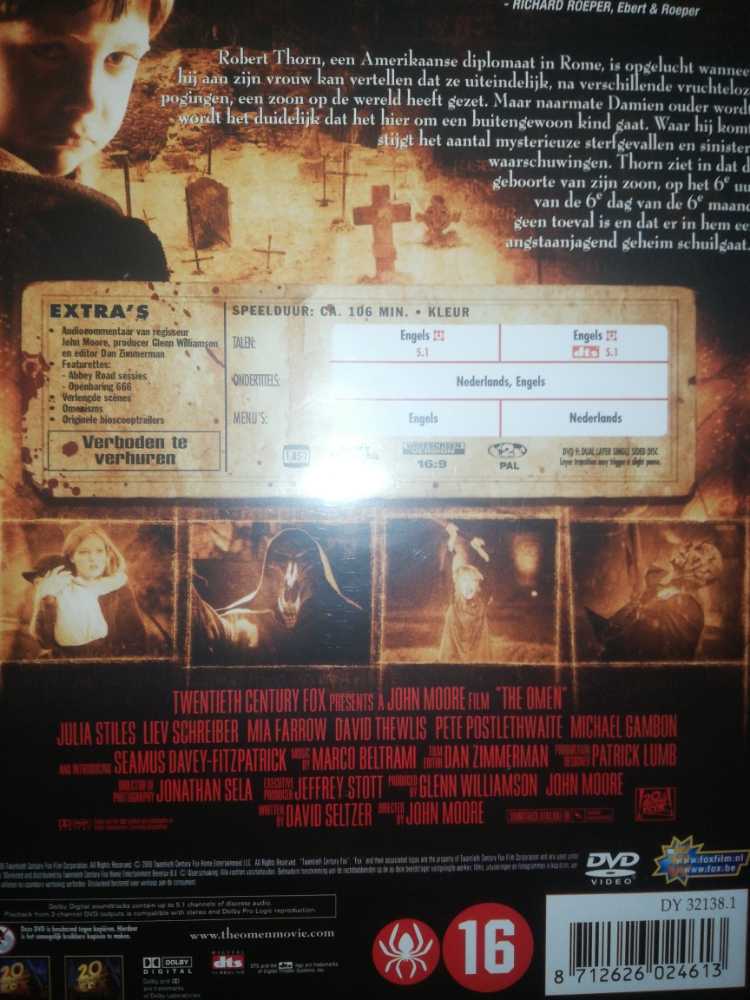 Omen, The DVD movie collectible [Barcode 8712626024613] - Main Image 2