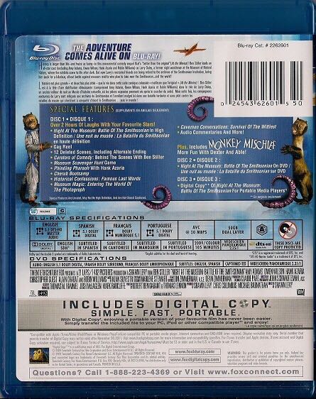 Night at the Museum 2: Battle of the Smithsonian. BR Blu-ray movie collectible [Barcode 024543626015] - Main Image 2
