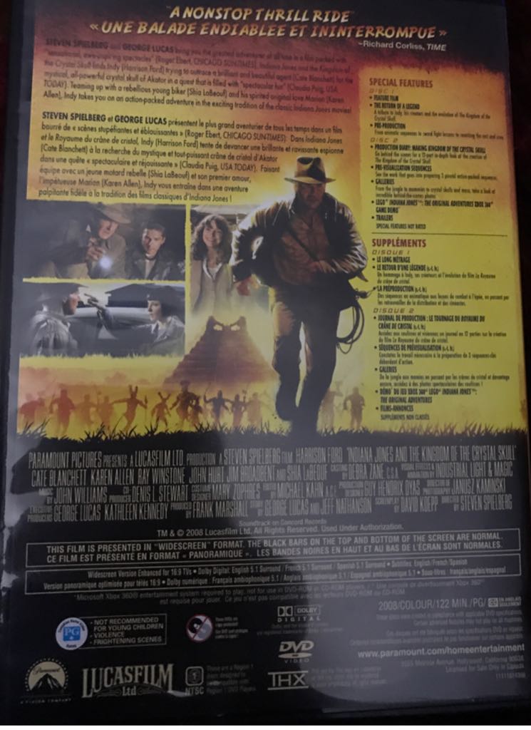 Indiana Jones and the Kingdom of the Crystal Skull DVD movie collectible - Main Image 2