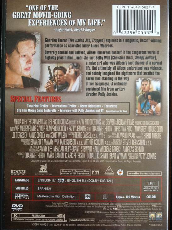 Monster (Info And Features Missing) DVD movie collectible [Barcode 043396055520] - Main Image 2