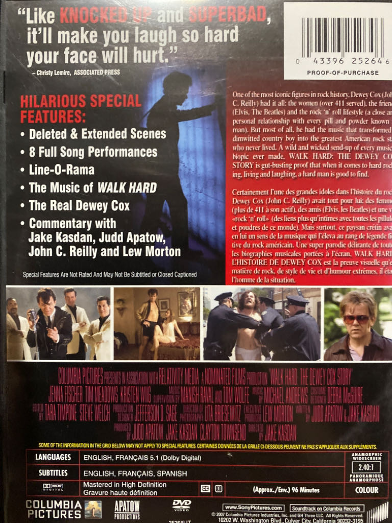 Walk Hard: The Dewey Cox Story UMD movie collectible [Barcode 043396252646] - Main Image 2