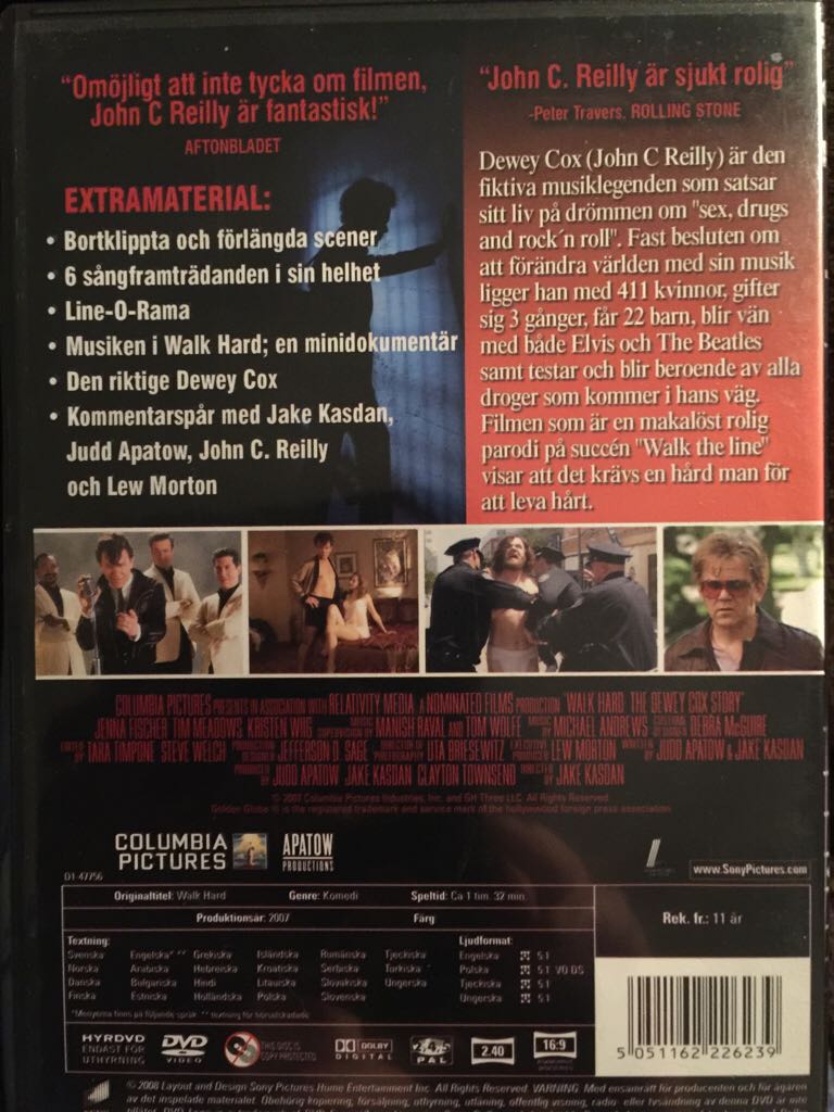 Walk Hard: The Dewey Cox Story DVD-R movie collectible [Barcode 5051162226239] - Main Image 2