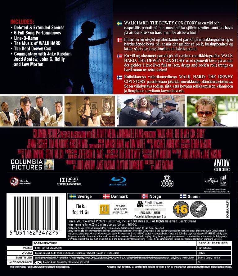 Walk Hard: The Dewey Cox Story Blu-ray movie collectible [Barcode 683904632210] - Main Image 2