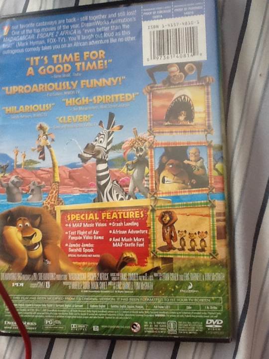 Madagascar: Escape 2 Africa DVD movie collectible [Barcode 097361404967] - Main Image 2