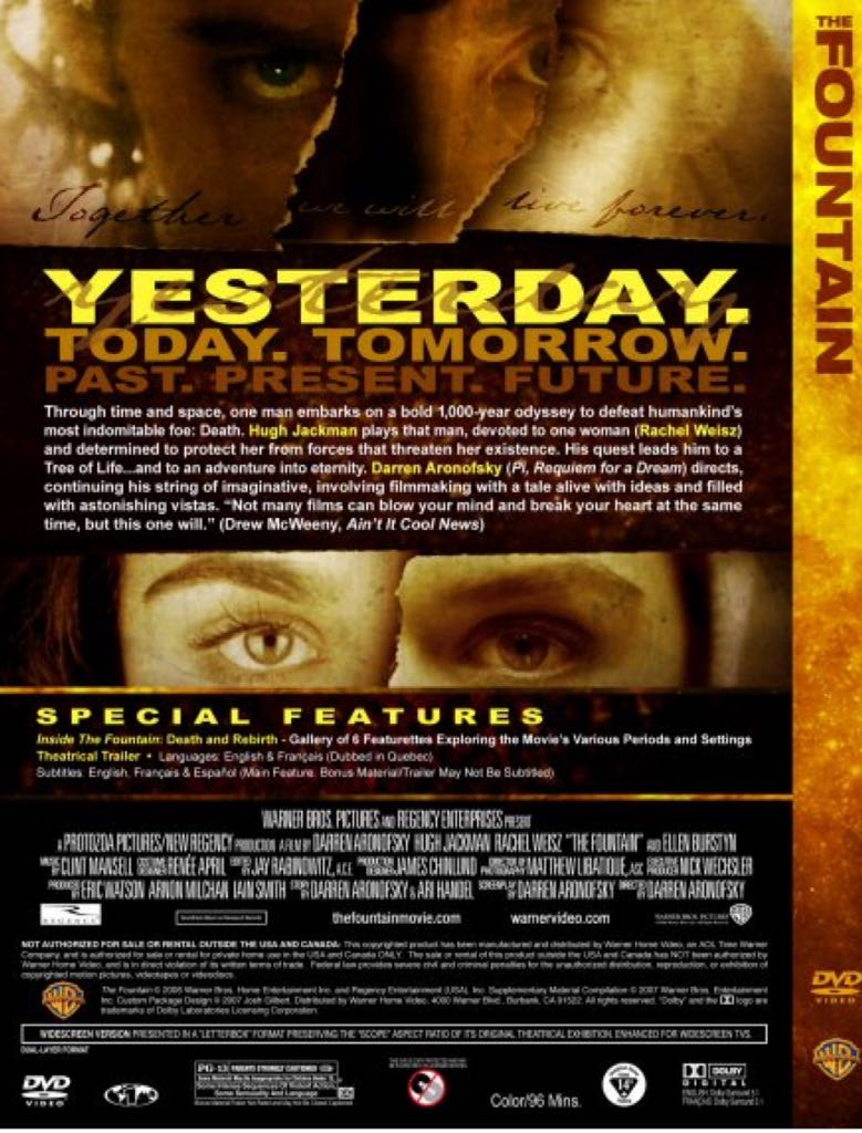 Fountain, The DVD movie collectible [Barcode 6438044129359] - Main Image 2