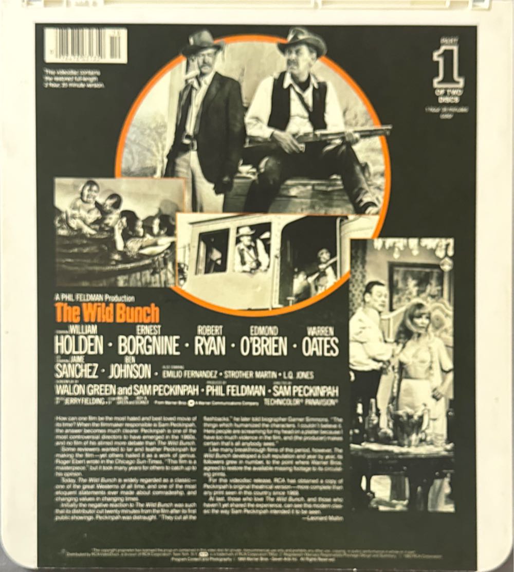 The Wild Bunch CED movie collectible [Barcode 076476031350] - Main Image 3