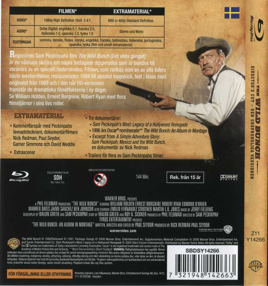 The Wild Bunch Blu-ray movie collectible [Barcode 7321948142663] - Main Image 3