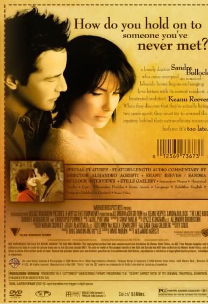 Lake House DVD movie collectible [Barcode 012569826809] - Main Image 2