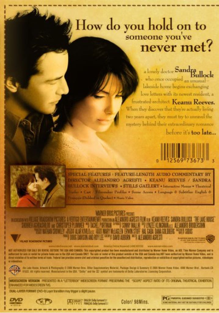 The Lake House Blu-ray movie collectible - Main Image 2