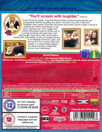 Four Christmases Blu-ray movie collectible [Barcode 5017239151293] - Main Image 2