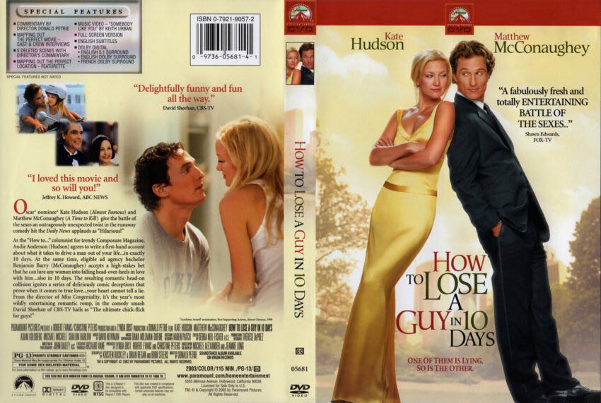 How To Lose A Guy In 10 Days DVD movie collectible [Barcode 7332431010000] - Main Image 2
