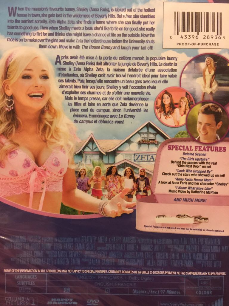 House Bunny DVD movie collectible [Barcode 043396289369] - Main Image 2