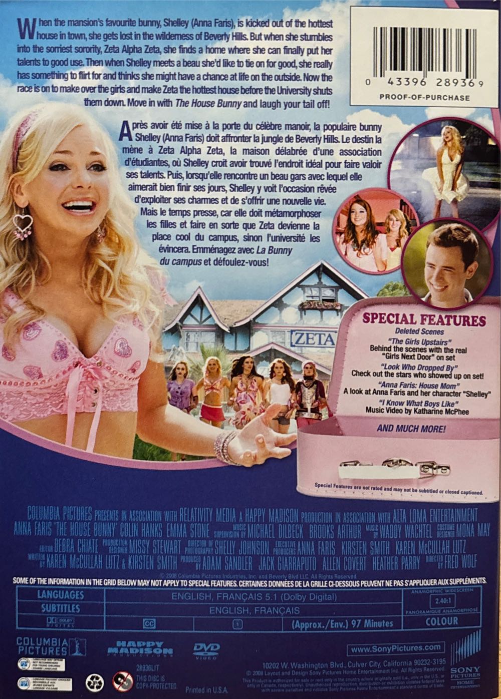 House Bunny DVD movie collectible [Barcode 043396289369] - Main Image 4