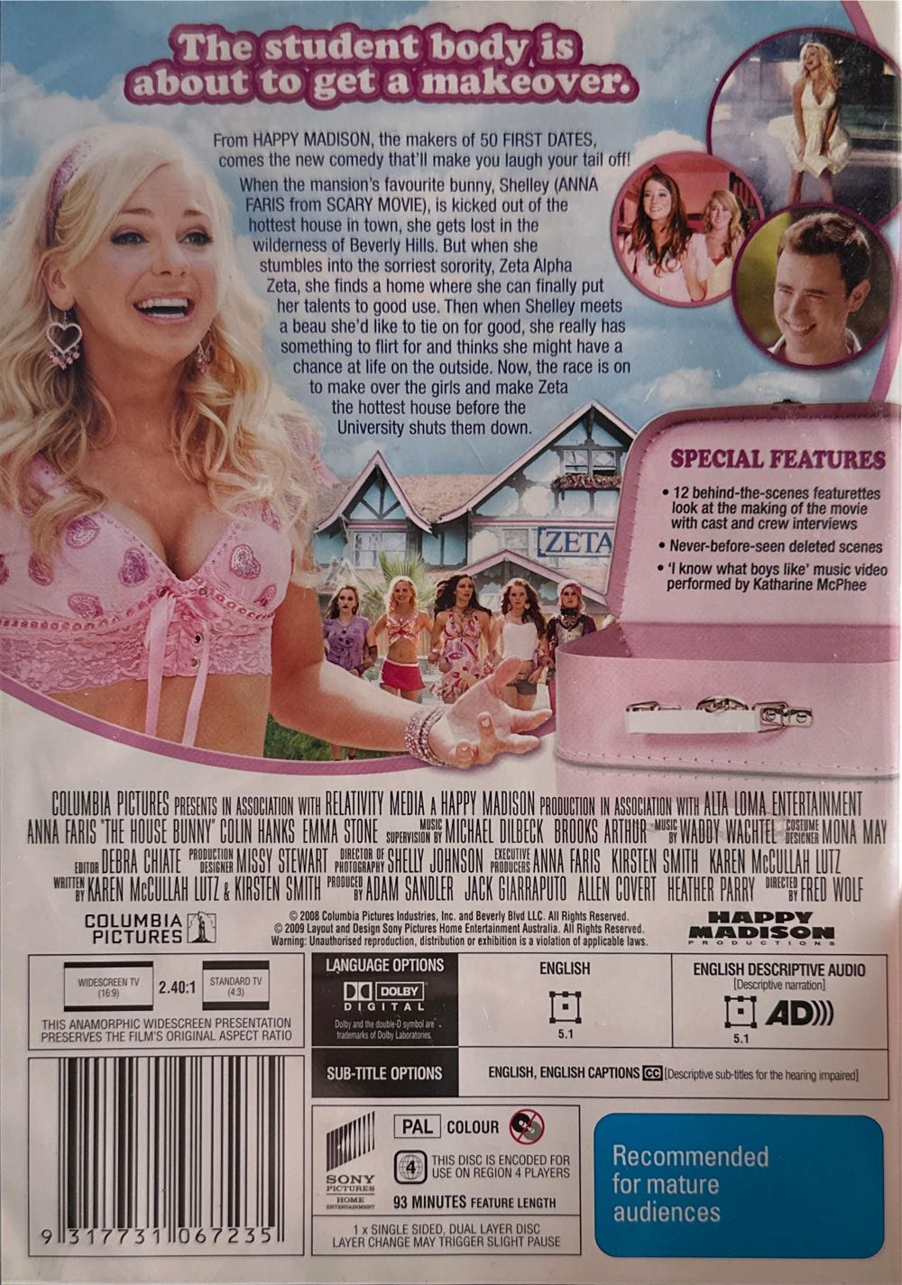 The House Bunny (2008) DVD DVD movie collectible [Barcode 9317731067235] - Main Image 2