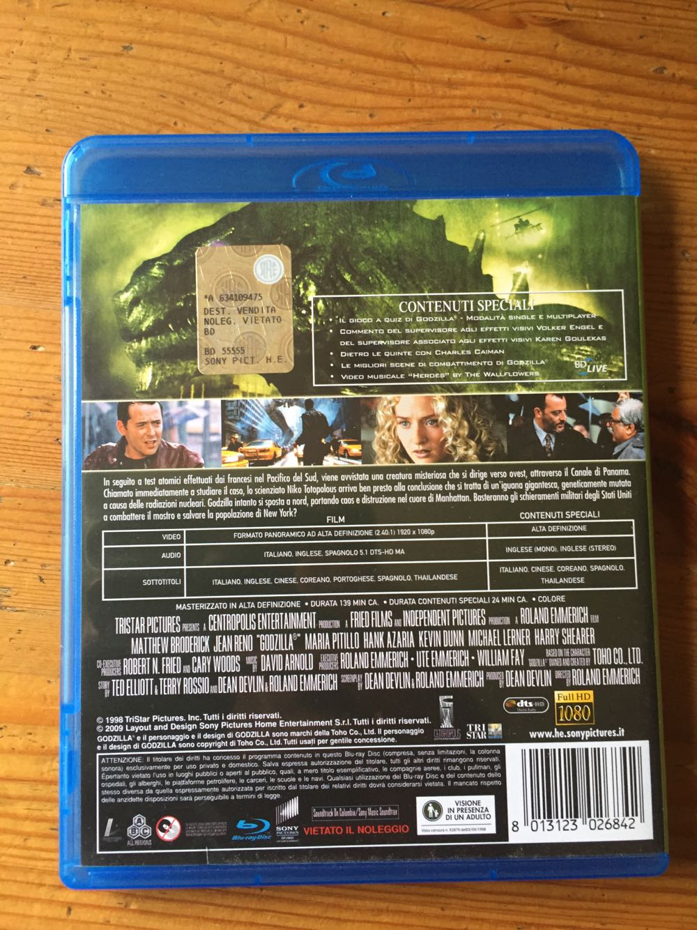 Godzilla (1998) 4K Ultra HD movie collectible [Barcode 8013123026842] - Main Image 2