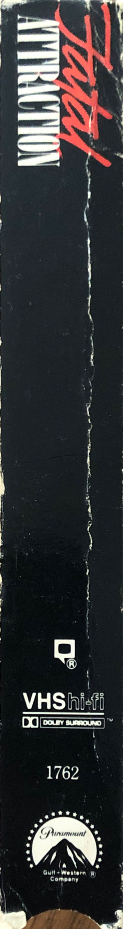 Fatal Attraction VHS movie collectible [Barcode 037757217627] - Main Image 4