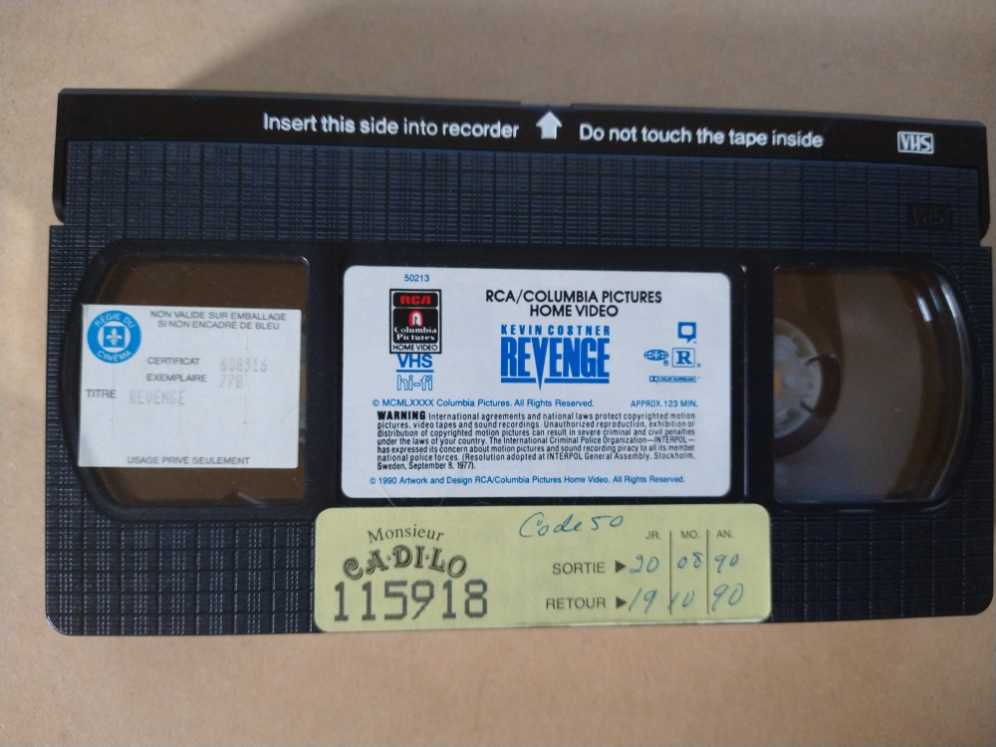 Revenge VHS movie collectible [Barcode 043396502130] - Main Image 3