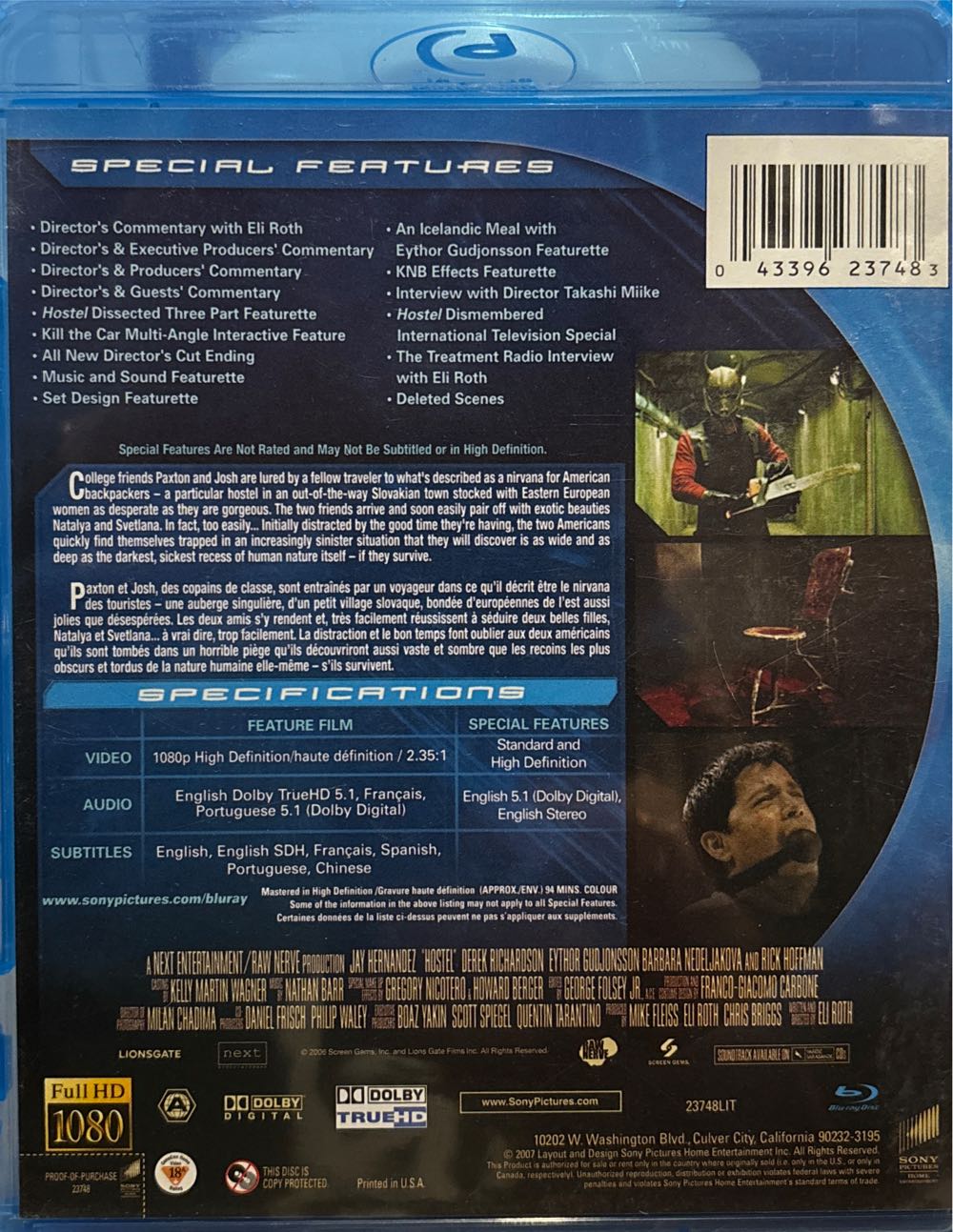 Hostel. BR Blu-ray movie collectible [Barcode 043396237483] - Main Image 4