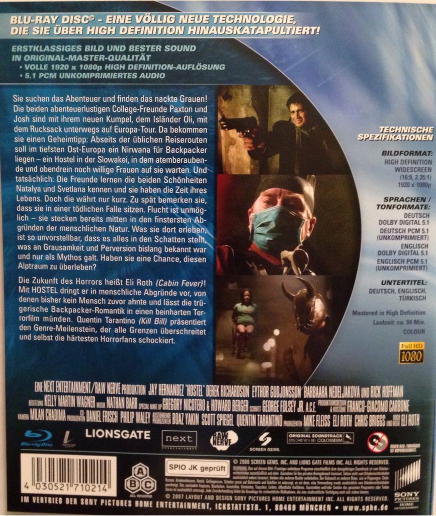 Abducted (Hostel & Hostel II) Blu-ray movie collectible [Barcode 4030521710214] - Main Image 2