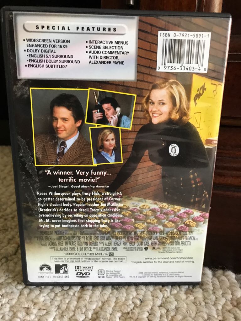 Election DVD movie collectible [Barcode 0097363340379] - Main Image 2