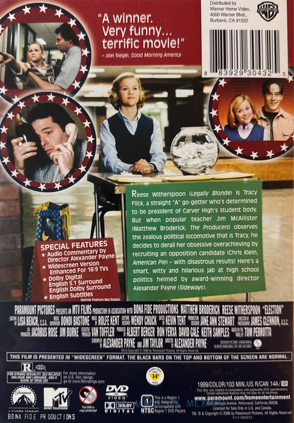 Election DVD movie collectible [Barcode 883929304325] - Main Image 3