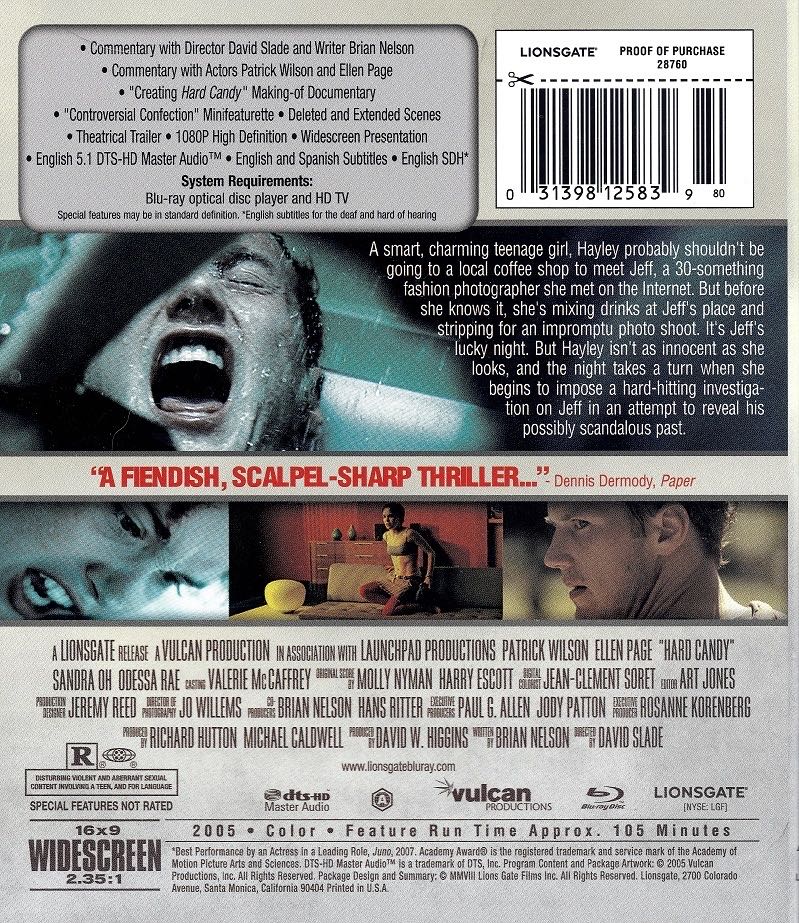 Hard Candy Blu-ray movie collectible [Barcode 057373213346] - Main Image 2