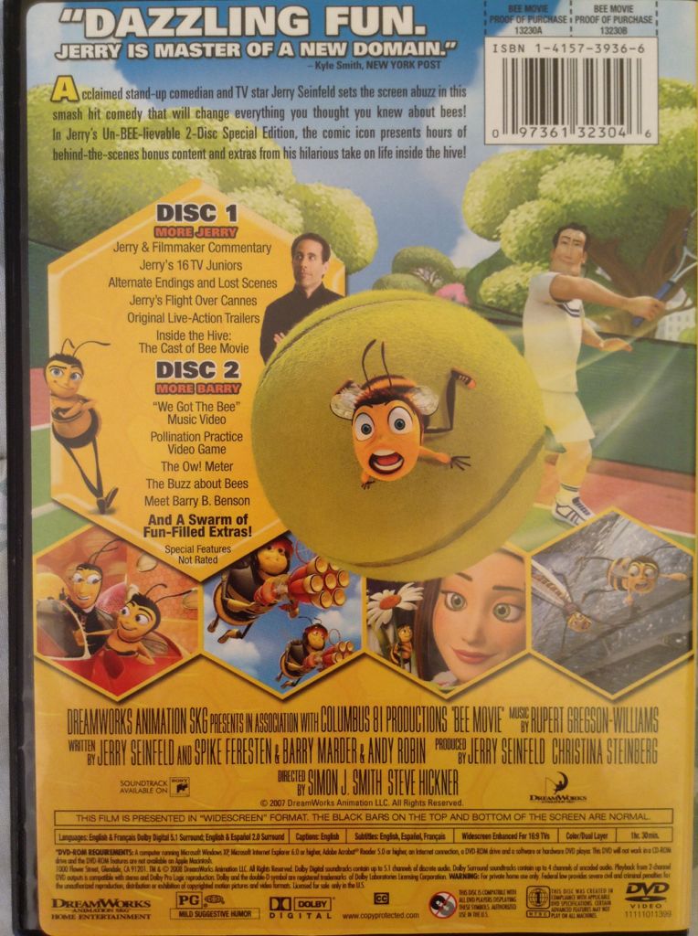 Bee Movie 🌇 2 Disc DVD movie collectible [Barcode 097361323046] - Main Image 2