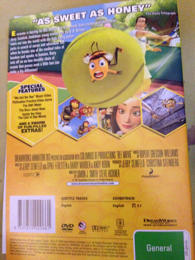 Bee Movie DVD movie collectible [Barcode 9337874000661] - Main Image 2