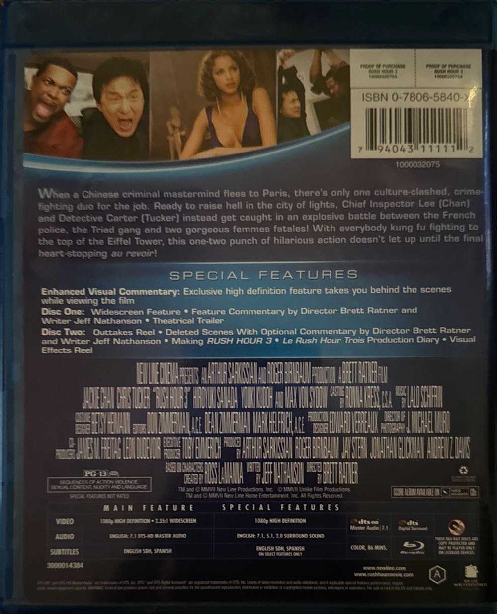 Rush Hour 3 Blu-ray movie collectible [Barcode 3322069948244] - Main Image 2