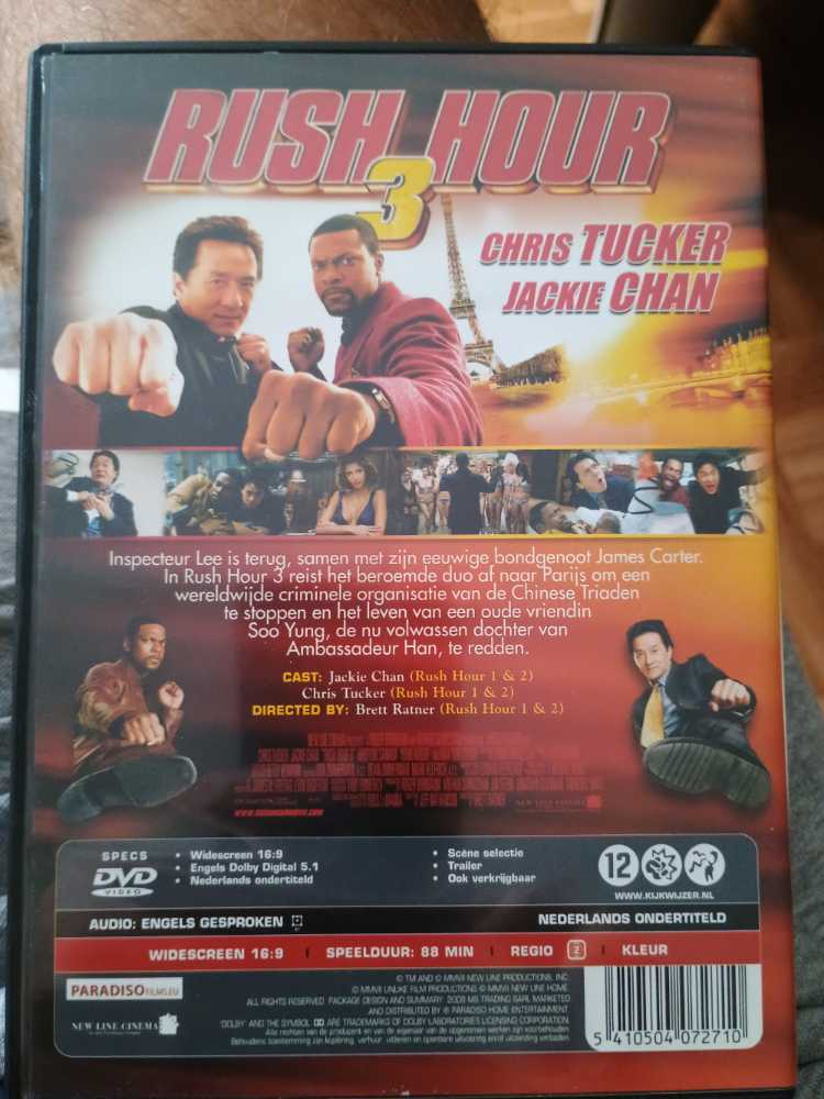 Rush Hour 3  DVD movie collectible [Barcode 5410504072710] - Main Image 2