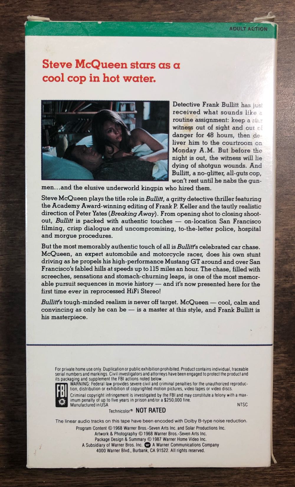 Bullitt VHS movie collectible [Barcode 012569102934] - Main Image 3