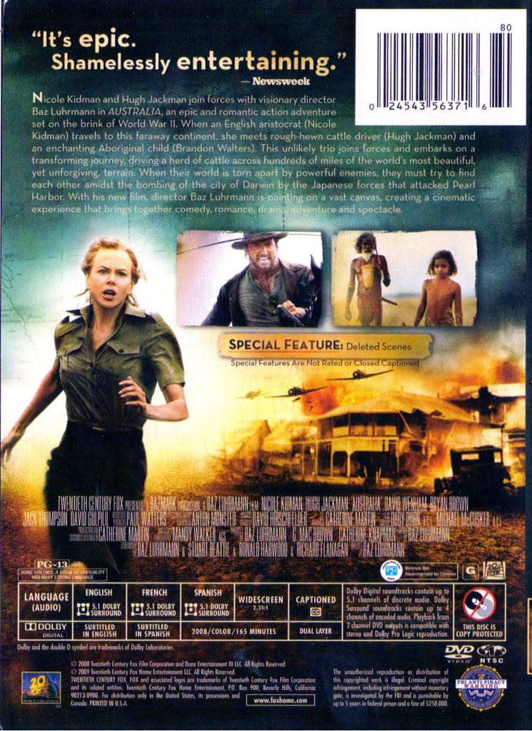 Australia DVD movie collectible [Barcode 024543790242] - Main Image 2